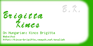 brigitta kincs business card